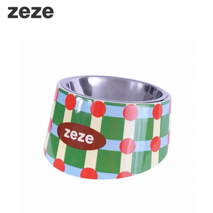Detachable Ergonomic Metal Pet Food Bowl