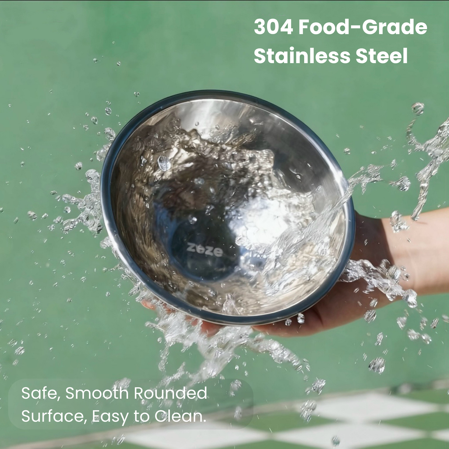 Detachable Ergonomic Metal Pet Food Bowl