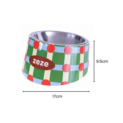 Detachable Ergonomic Metal Pet Food Bowl