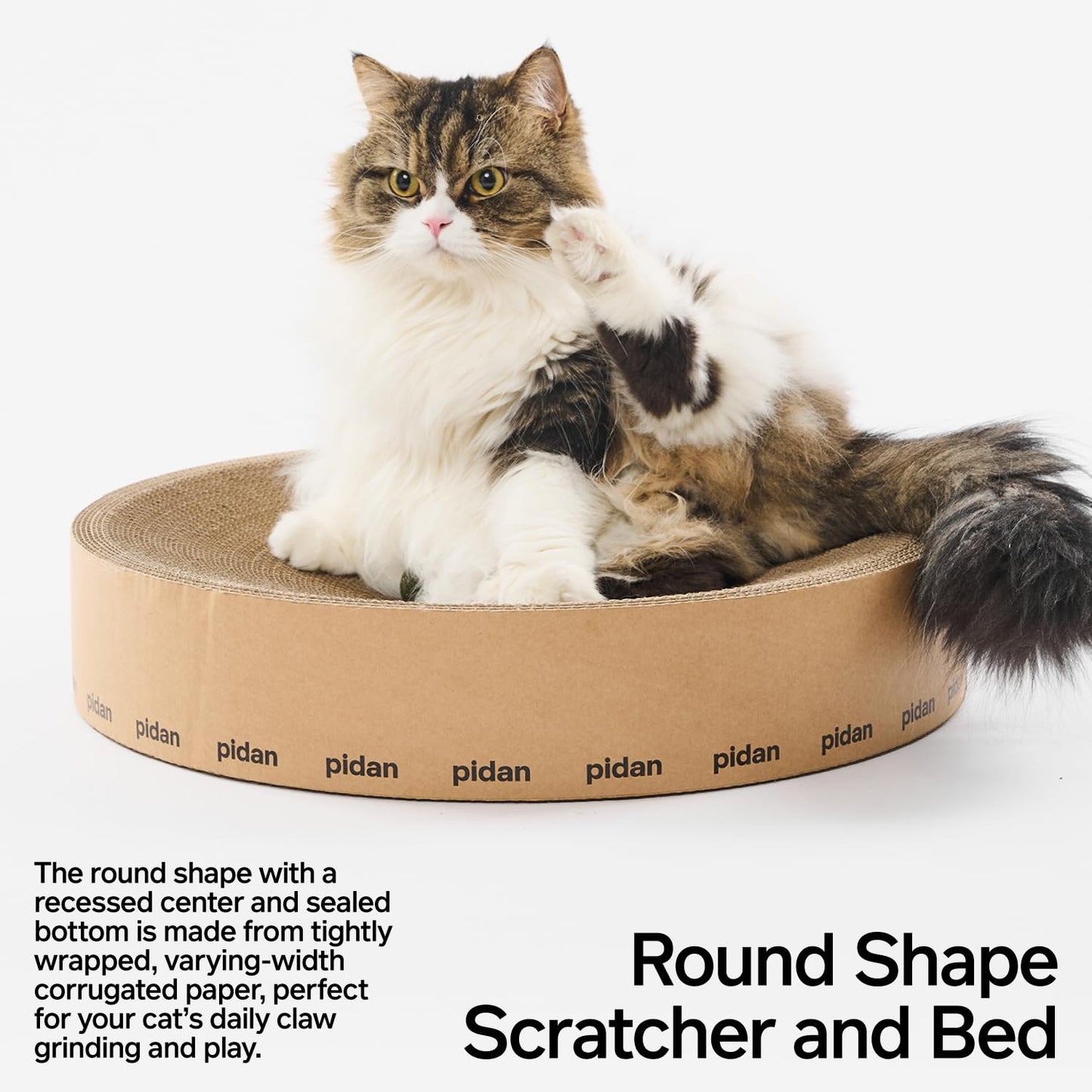 pidan Round Cardboard Cat Scratcher Cardboard