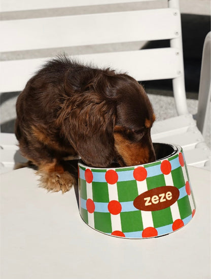 Detachable Ergonomic Metal Pet Food Bowl