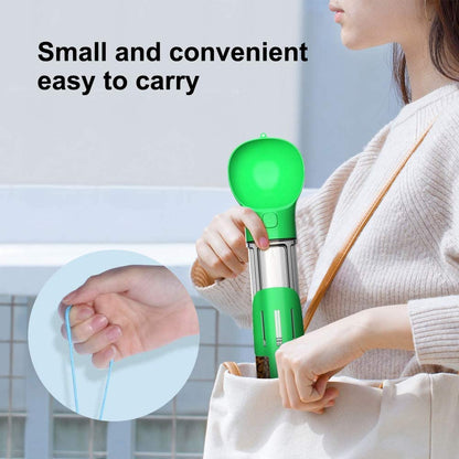 Person holding a green handheld device with text 'Small and convenient, easy to carry' on a blurred background.