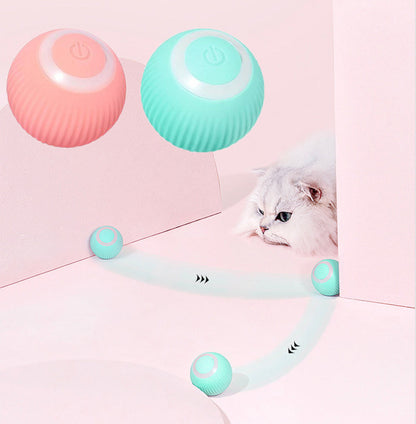 Pet toy with multiple balls on a pink background