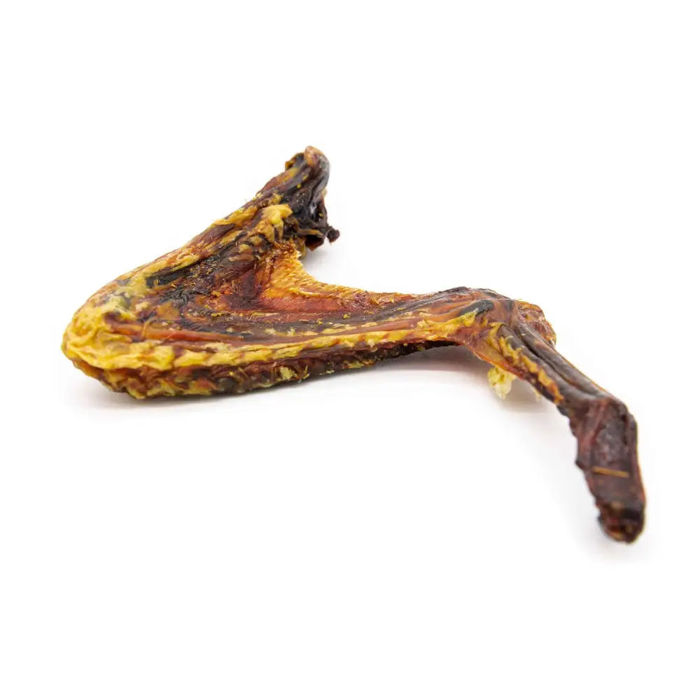 Dried dog chew on a white background